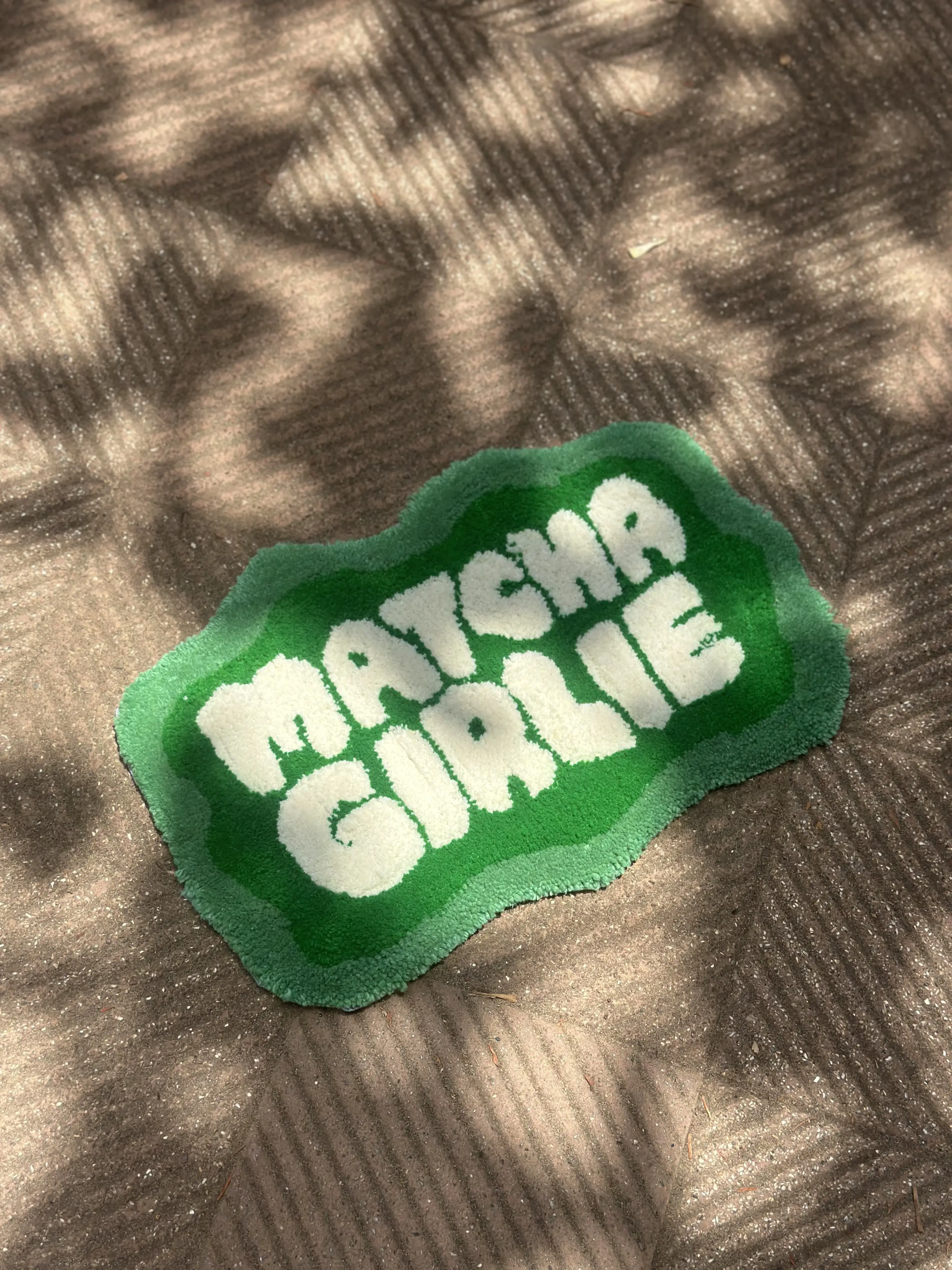 Matcha Girlie green hand-tufted rug